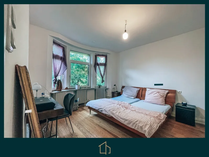 Schlafzimmer - Haus kaufen in Wedel - Grundstück mit Altbestand - Zwei-Parteien-Haus in Wedel