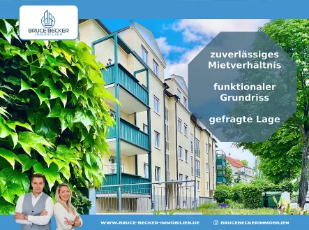 Vermietete 2-Zimmer-Wohnung - Wohnung kaufen in Dresden - Kapitalanlage in Laubegast! - Vermietete 2-Zimmer-Wohnung mit großzügigem Balkon