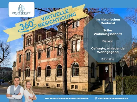 BBI 4793 - Mit dem besonderen Etwas - Wohnung kaufen in Dresden - Mit dem besonderen Etwas - Helle 3-Zimmer-Wohnung im historischen, kleinzschachwitzer Denkmal!