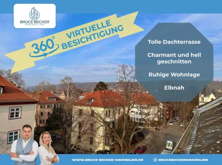 BBI 4995 - Bezugsfreier Dachgeschosstraum  in Laubegast - Wohnung kaufen in Dresden - Mit Dachterrasse! - Bezugsfreier Dachgeschoss-Traum im Denkmalobjekt in Laubegast!