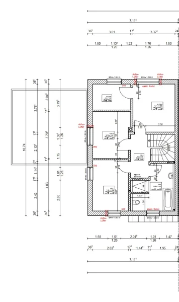 Grundriss 1 OG Haus 1