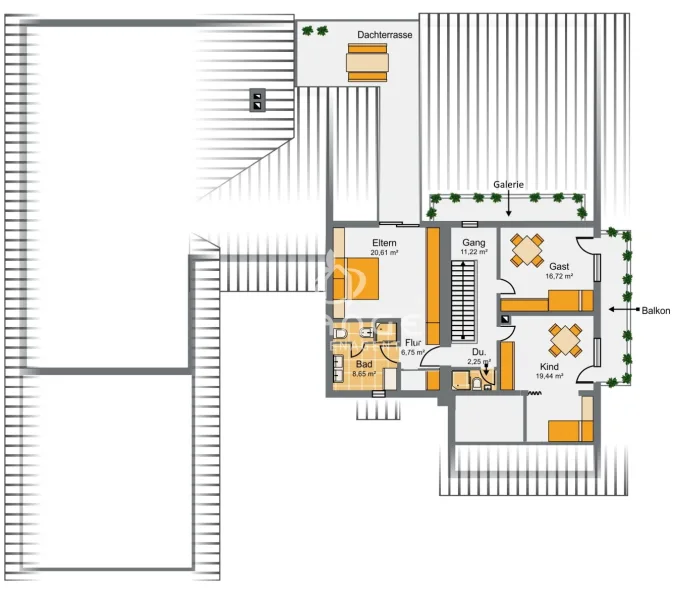 Grundriss Obergeschoss