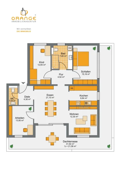 Grundriss - Wohnung kaufen in Berching - ***Provisionsfrei - Penthousewohnung der Extraklasse sucht Erstbezieher***