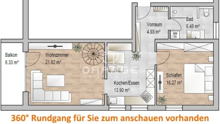 Startbild Grundriss 1 - Wohnung kaufen in Bad Füssing / Riedenburg - ***Maisonette ETW - teilbar in 2 Whg. - kernsaniert & modernisiert!!***