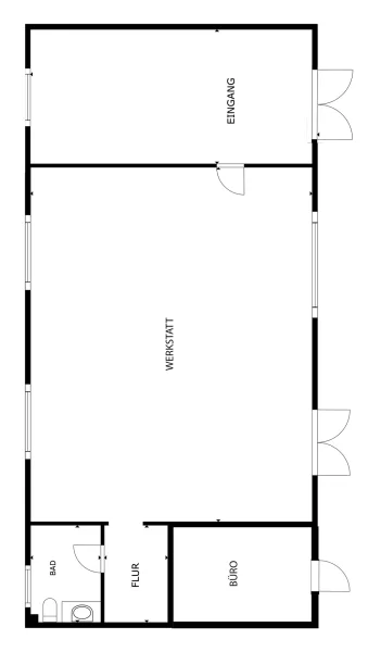 Grundriss Werkstatt/Lager EG