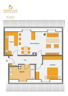 Grundriss 2 Zimmer DG - Wohnung kaufen in Neunkirchen am Sand - ***Der erste Schritt zum Immobilieninvestor***