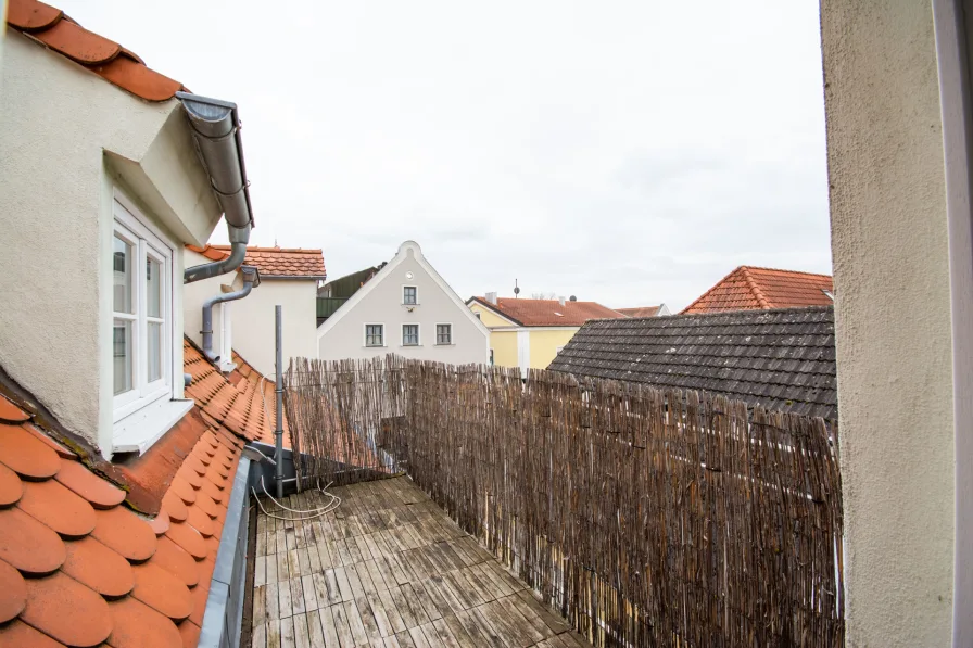 Geschützte Dachterrasse