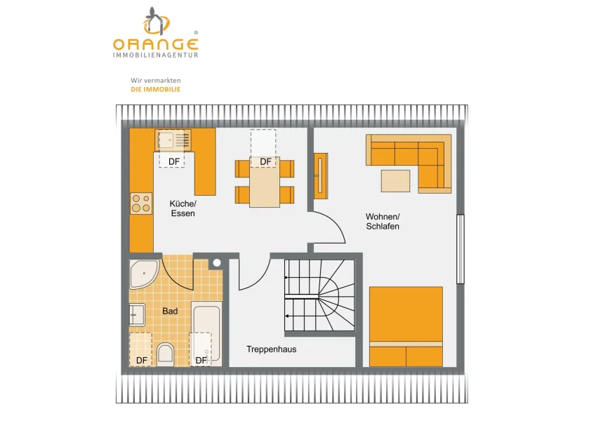 Dachgeschosswohnung ca 44 qm