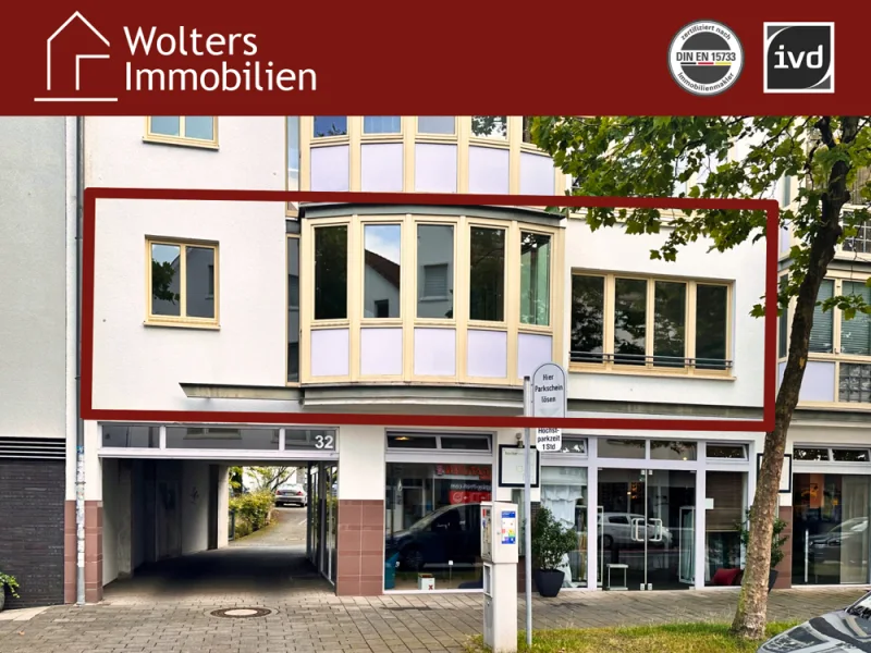 Straßenansicht - Wohnung kaufen in Gütersloh - Großzügige 4-Zimmer-Wohnung in der Gütersloher Innenstadt!