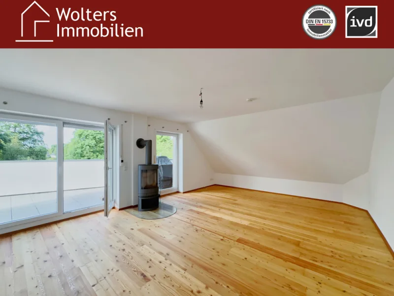 Wohnzimmer - Wohnung mieten in Gütersloh - Großzügige Maisonettewohnung mit Blick ins Grüne!