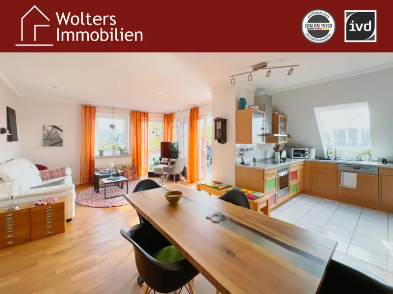 Wohn-/Essbereich - Wohnung kaufen in Gütersloh - Sehr gepflegte 3-Zimmer Maisonettewohnung!