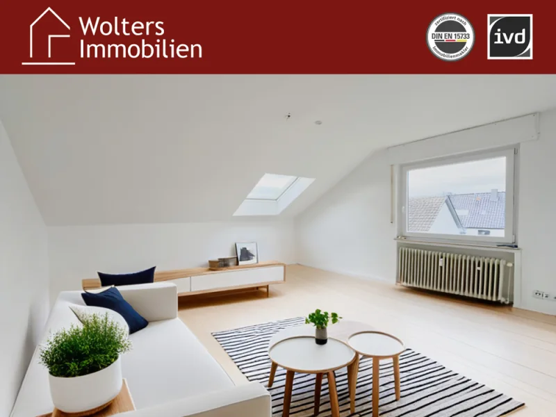 Wohn-/Esszimmer - Wohnung kaufen in Gütersloh - Gemütliche Dachgeschosswohnung im Gütersloher Süden!