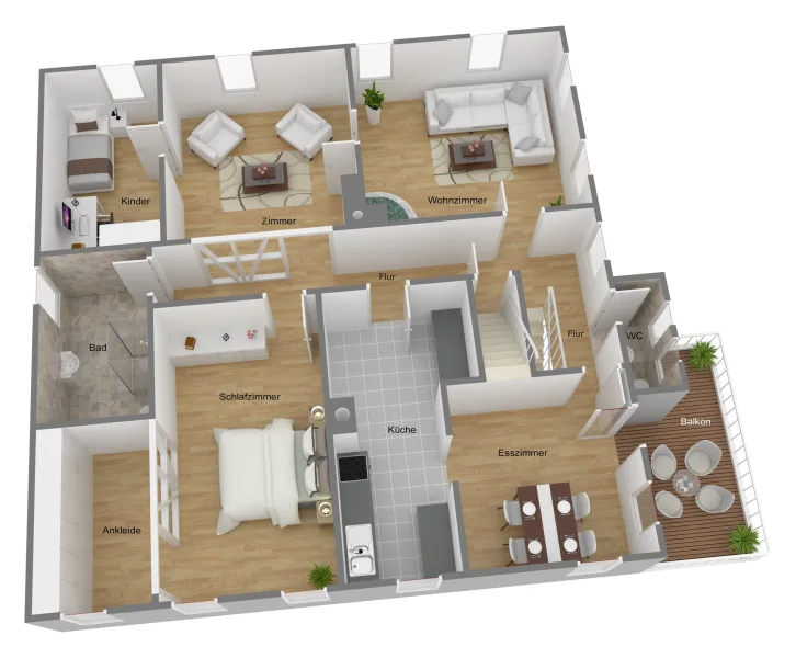 Obergeschoss. Nicht maßstäblich. Fachwerk: schematische Darstellung