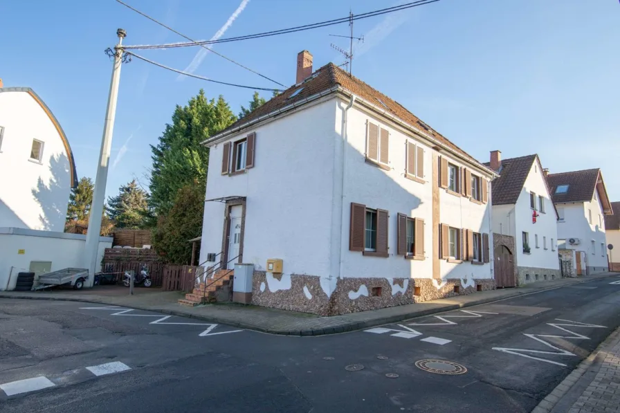 Außenaufnahme 1 - Haus kaufen in Heidesheim am Rhein - Doppelhaushälfte mit zwei Apartments (je 45m²)