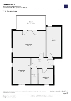 Grundriss - Wohnung kaufen in Traunstein - *** Bezugsfertig 2025 *** Wunderschöne 3-Zimmer-Wohnung mit Südausrichtung  ***