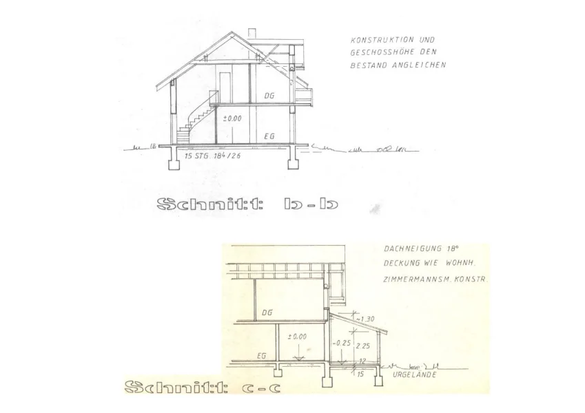 Schnitt b-b + c-c