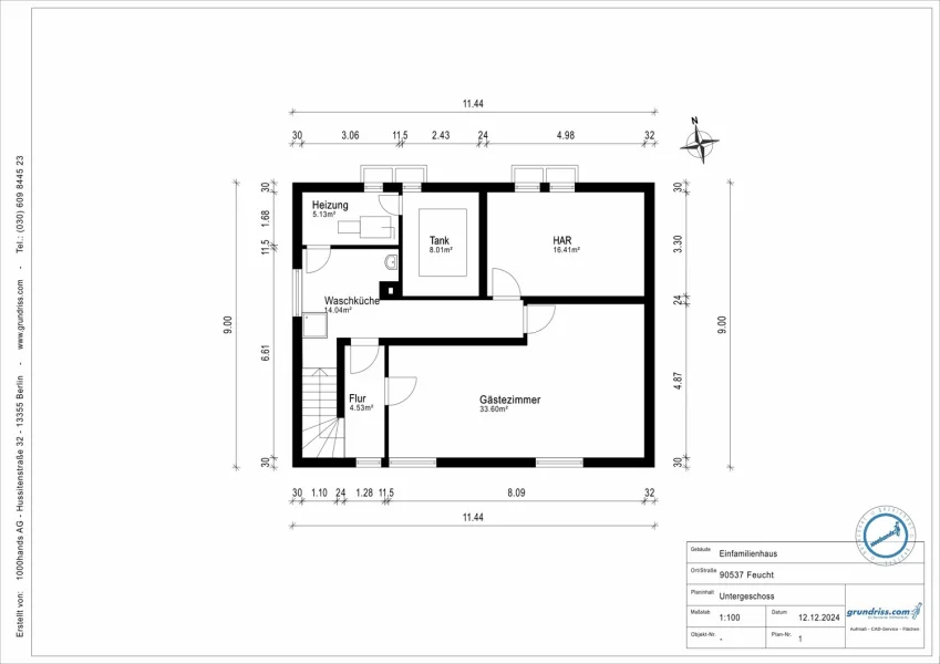 Grundriss Untergeschoss