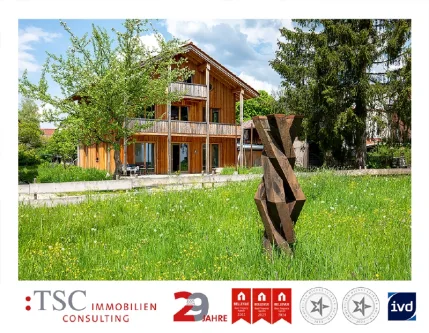 6195 Ansicht - Haus kaufen in Oberammergau LK Garmisch-Partenkirchen - LK Garmisch-Partenkirchen | Baubiologisches Massivholzhaus mit ELW und wunderschönem Bergblick