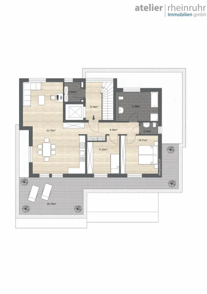 Grundriss Penthouse