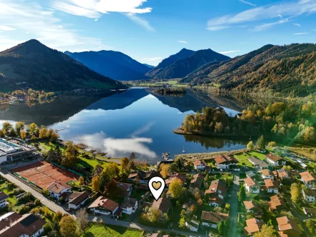 Alpen Immo Perfallstraße 21 Schliersee3-Markierung - Grundstück kaufen in Schliersee - *Zweite See-Reihe* Vielseitiges Baugrundstück mit Blick auf den Schliersee in sonniger TOP-Lage!