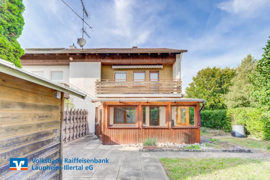 Rückansicht - Haus kaufen in Laupheim - Doppelhaushälfte in Laupheim