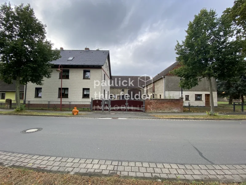 1 - Haus kaufen in Dommitzsch - Ehemaliger Dreiseithof mit großem Gutshaus in gutem Zustand