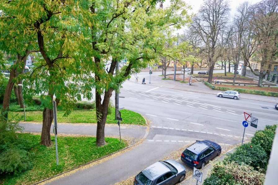 Blick vom Balkon