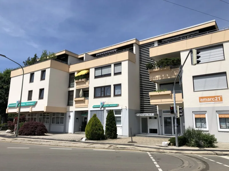 Außenansicht  - Wohnung kaufen in Stadtbergen / Leitershofen - Helle 2,5 ZKB in Leitershofen mit großem Balkon und Einzelgarage