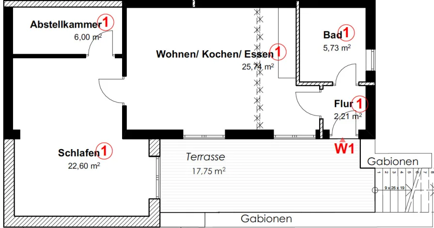 Grundriss Whg 1