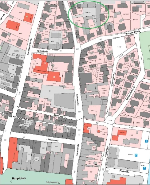 Lageplan Exposé - Haus kaufen in Pfaffenhofen - Pfaffenhofen - Innenstadt ! 1.678m² großes Grundstück mit Altbestand