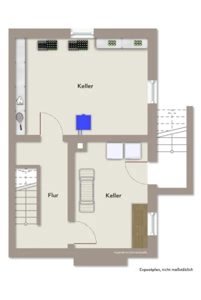 Kellergeschoss - Haus kaufen in Karlsfeld - Charmante Doppelhaushälfte in familienfreundlicher Lage von Karlsfeld zu verkaufen!