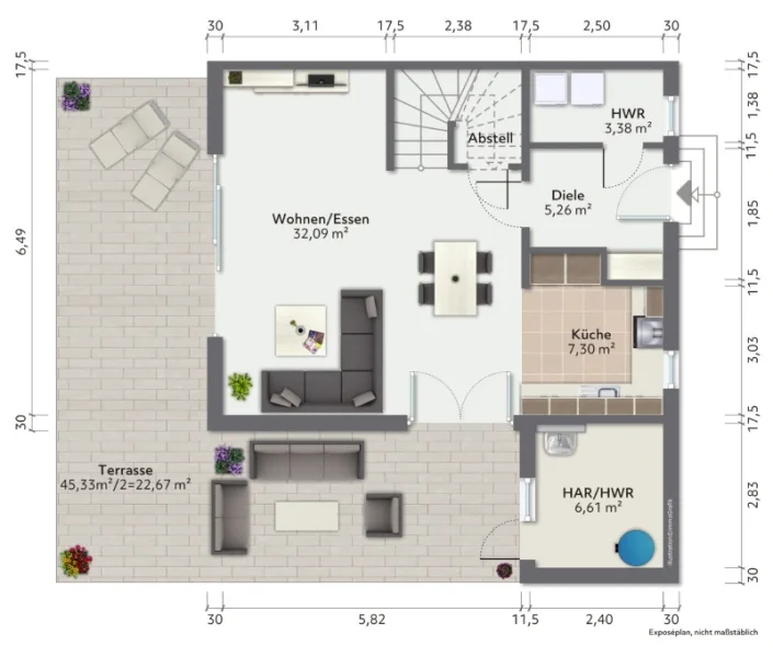 Erdgeschoss - Haus kaufen in Röhrmoos - Moderne und neuwertige Doppelhaushälfte in Großinzemoos zu verkaufen!