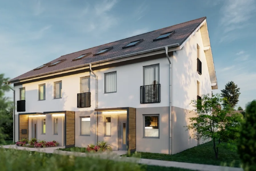 Titelbild - Haus kaufen in Karlsfeld - NEUBAU-Reihenmittelhaus in absolut familienfreundlicher Lage von Karlsfeld!