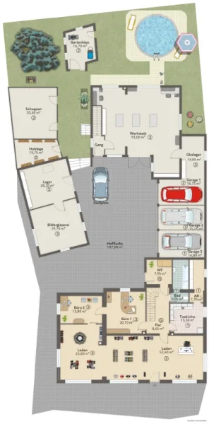 Einheit 1 und 3 - Haus kaufen in Markt Indersdorf - Wohn- und Geschäftshaus im Ortskern von Markt Indersdorf zu verkaufen!