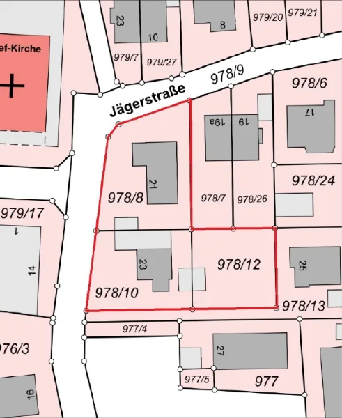 Flurkarte - Grundstück kaufen in Karlsfeld - Drei Baugrundstücke in begehrter Lage – freie Entfaltung für Ihr Bauprojekt!