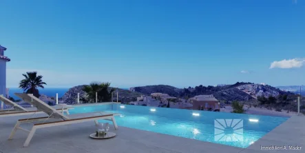 Pool mit Ausblick - Haus kaufen in Benitachell - Cumbre del Sol- Neubau Villa mit Blick aufs Meer
