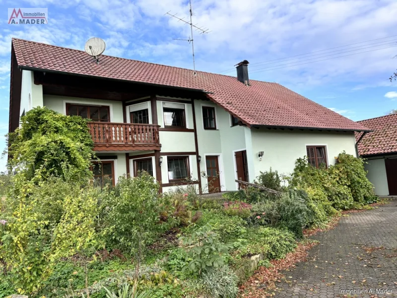 Außenansicht - Wohnung mieten in Tapfheim / Hubelschwaige - Gemütliche Ergeschoß-Wohnung auf dem Lande