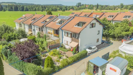 Luftbild - Haus kaufen in Isny im Allgäu - Gemütliches Reihenendhaus mit tollem Grundriss und Platz für die ganze Familie