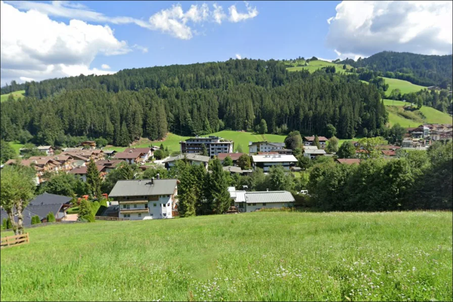 Ausblick - Grundstück kaufen in Kirchberg in Tirol - Baugrundstück in Kirchberg mit Blick aufs Kitzsteinhorn