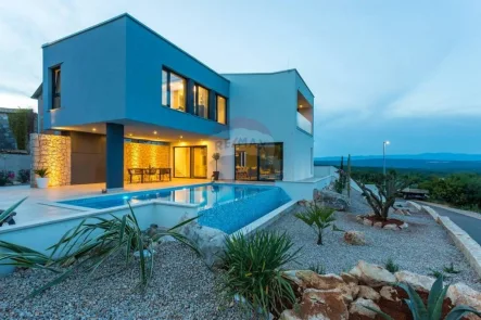 1 - Haus kaufen in Krk - Exklusive moderne Villa mit Pool und Meerblick