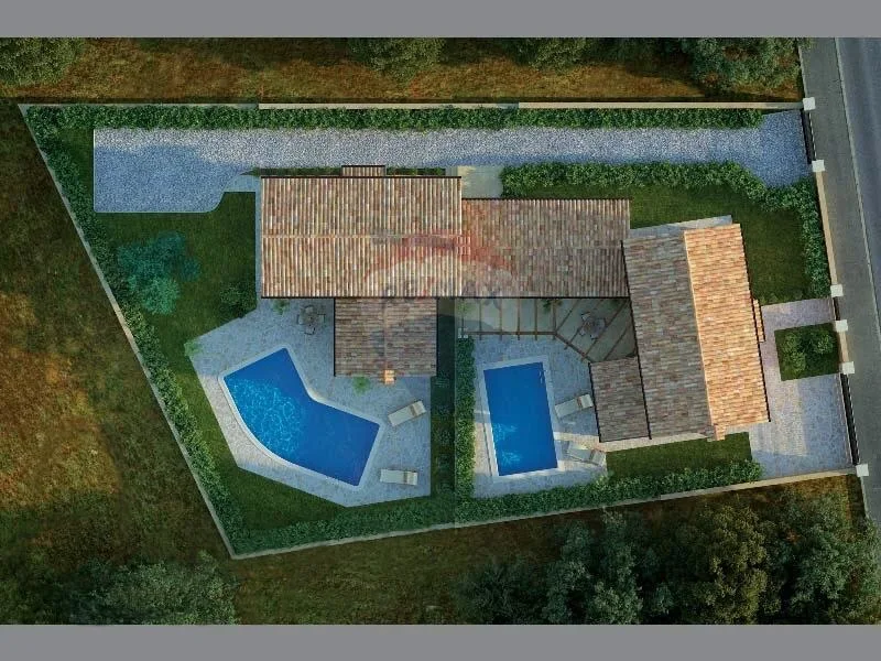 2 - Haus kaufen in Porec - Neubau: Zwei Doppelhaushälften mit Meerblick und Pool