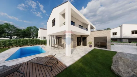 1 - Haus kaufen in Krk - Modernes Ferienhaus mit Pool