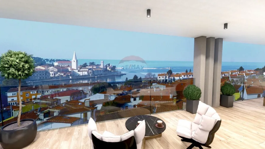 Penthouse-Terrasse - Wohnung kaufen in Porec - Exklusive Penthouse-Wohnung mit Meerblick