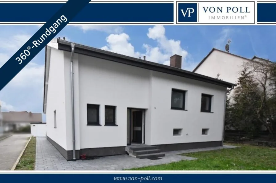 Frontansicht mit Hauseingang  - Haus kaufen in Weisenheim am Berg - Erstbezug nach Modernisierung – Einfamilienhaus in Split-Level-Bauweise in gewachsenem Wohngebiet