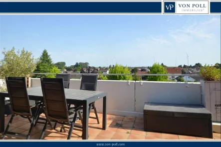 Dachterrasse mit tollem Blick (2). - Wohnung kaufen in Offenbach an der Queich - Großzügige Maisonnettewohnung mit 27m² Dachterrasse und tollem Blick über die Dächer von Offenbach