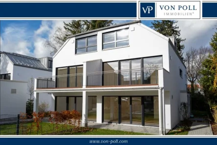 Außenansicht (rechts) - Haus kaufen in Ottobrunn - Erstbezug: Gehobene DHH in Ottobrunn