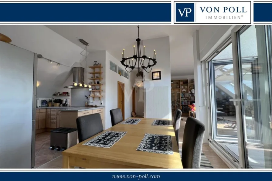 VON POLL Titelbild - Wohnung kaufen in Eschborn - Stilvolle Dachgeschosswohnung mit hohen Decken und schöner Dachterrasse