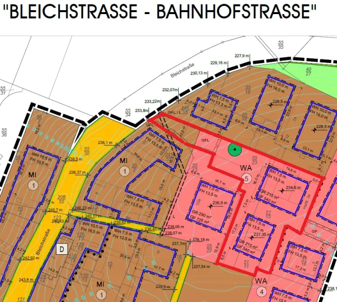 Ausschnitt Bebauungsplan