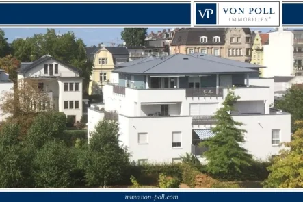 Titel-logo - Wohnung kaufen in Offenbach - Idyllische 2-Zimmer - Gartenwohnung mit Tiefgaragenstellplatz - Westend Offenbach