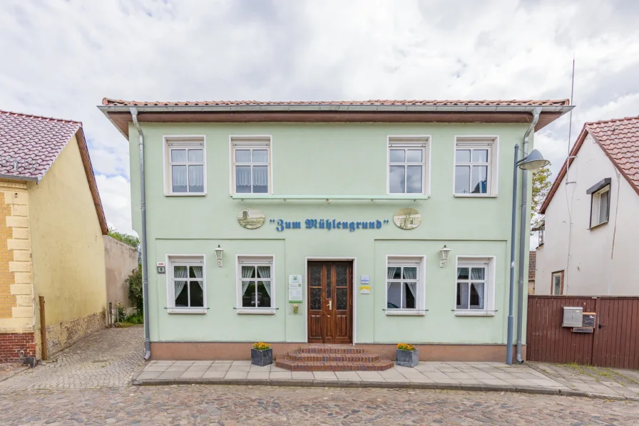 Pension Saarmund Eingang Gasthof